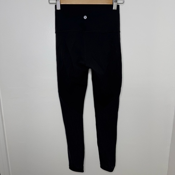 LULULEMON Black Wunder Under High Rise Chiffon Mesh Leggings 25” - Picture 6 of 8